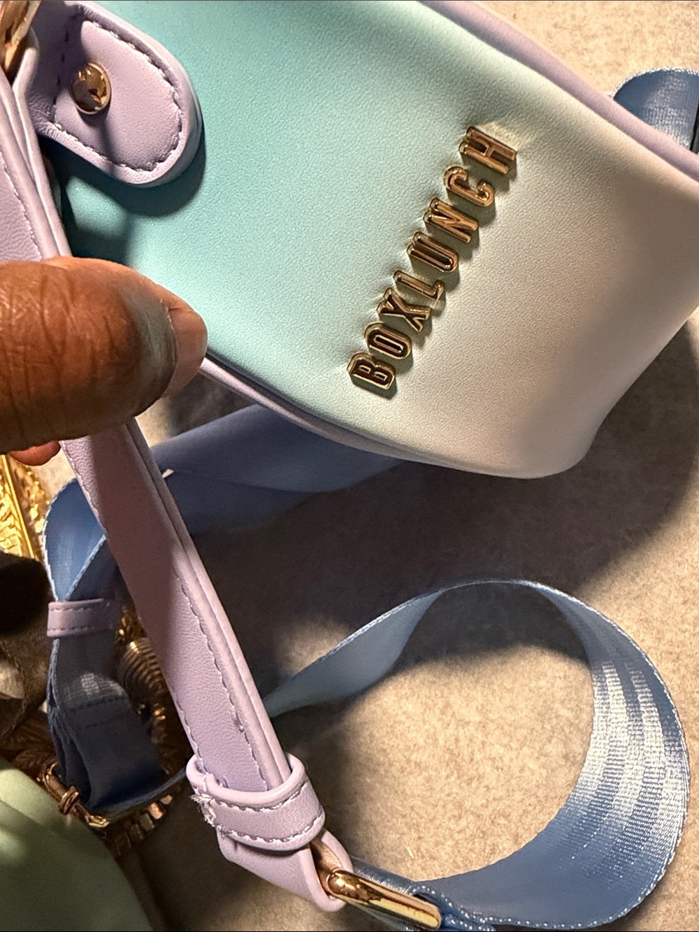 Boxlunch Pastel Gradient Crossbody Bag in‎ Mint & Lavender